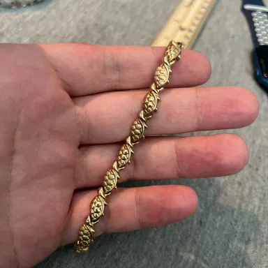 Turtles 🐢 Solid 10k Gold Tennis Bracelet