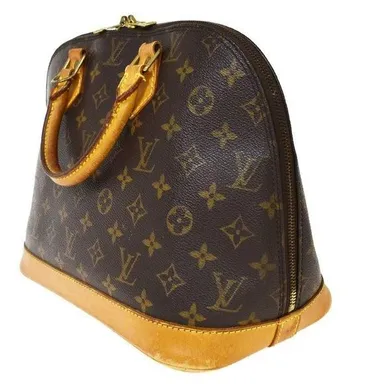 Auth Louis Vuitton Alma Satchel Bag #47476L31B