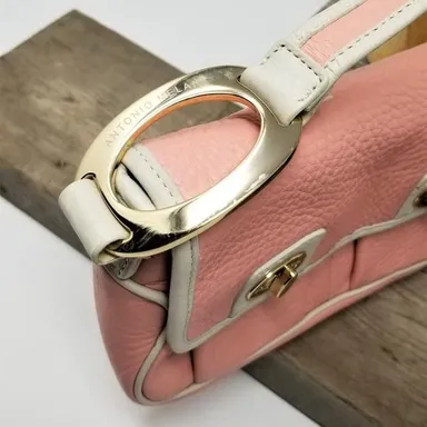 Antonio Melani Pink Leather Purse Gold Hardware