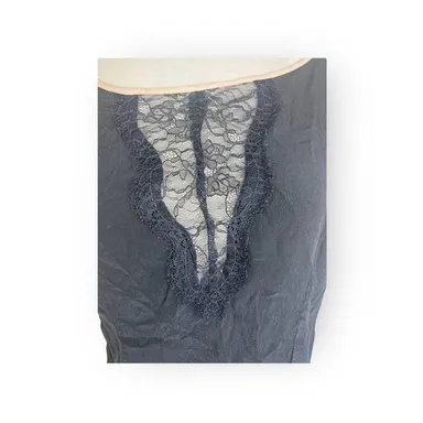 Urban Outfitters | Kimchi Blue | Vintage Y2K Black Silk Lace Top | Medium