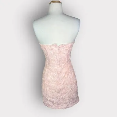 Lush | Vintage Y2K Rosette Strapless Pink Formal Dress | Small