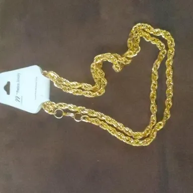 Men's 36" rope chain gold tone
