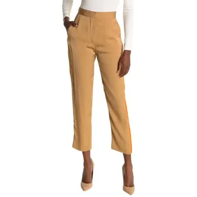 NWT - BURBERRY Side Stripe Trousers in Driftwood Made in Italy - Womens Size 2