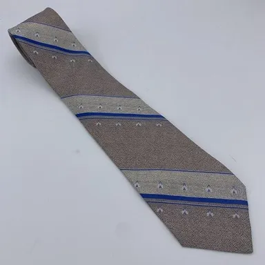 Vintage RAM TIE MAKERS Necktie 56" Short Retro Gray Tie Made in USA Polyester