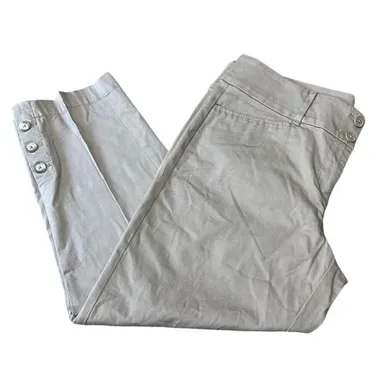 Ann Taylor Loft Original Crop Pants 10 Chino New Khaki Cropped