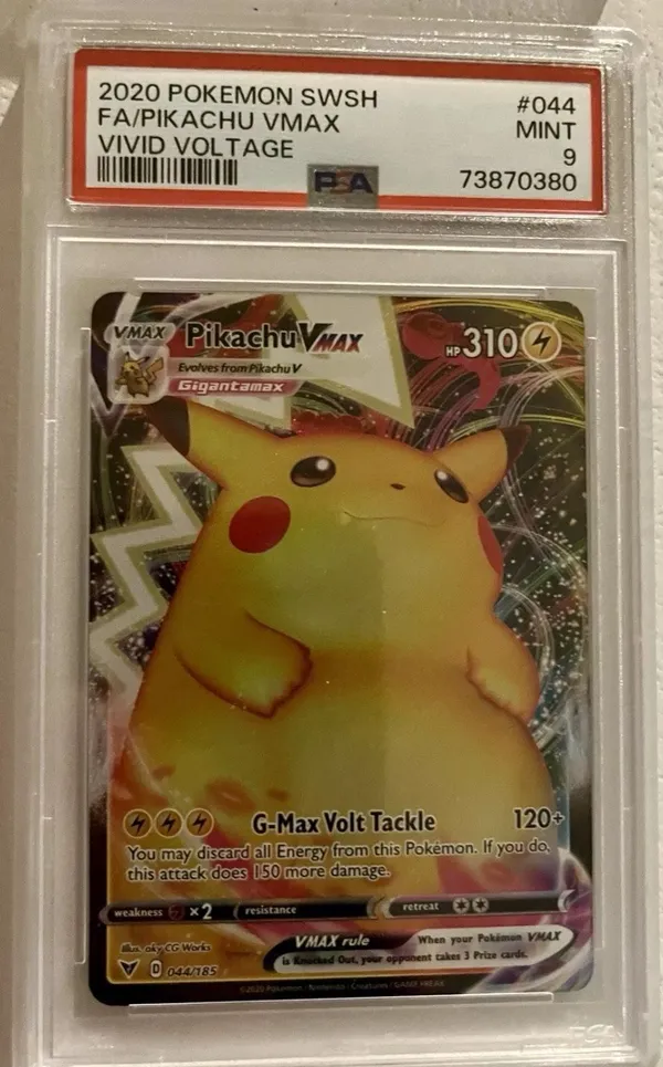 2020 Pokemon Vivid Voltage Pikachu VMAX Full Art SWSH 044/185 - PSA 9 MINT   Whatnot: Shop, Sell, Connect