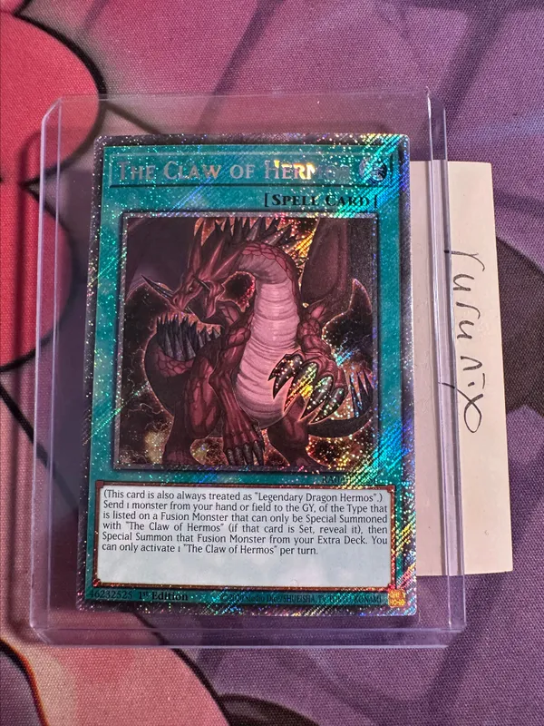 Yugioh The Claw of Hermos (Platinum Secret Rare) RA04-EN256 - Quarter  Century Stampede  Whatnot: Shop, Sell, Connect
