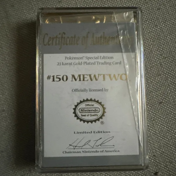 MewTwo Special Edition 23k Gold Trading Card With COA and Case  Whatnot:  Shop, Sell, Connect