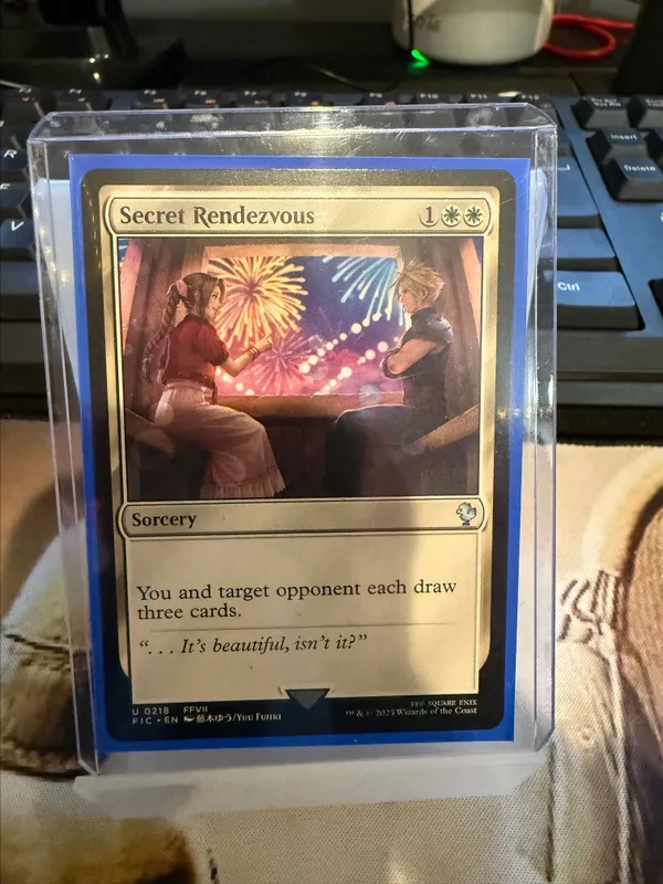 secret rendezvous final fantasy mtg (0253) [FINAL Commander] You and target opponent each draw three cards. Secret Rendezvous Final Fantasy Horizontal