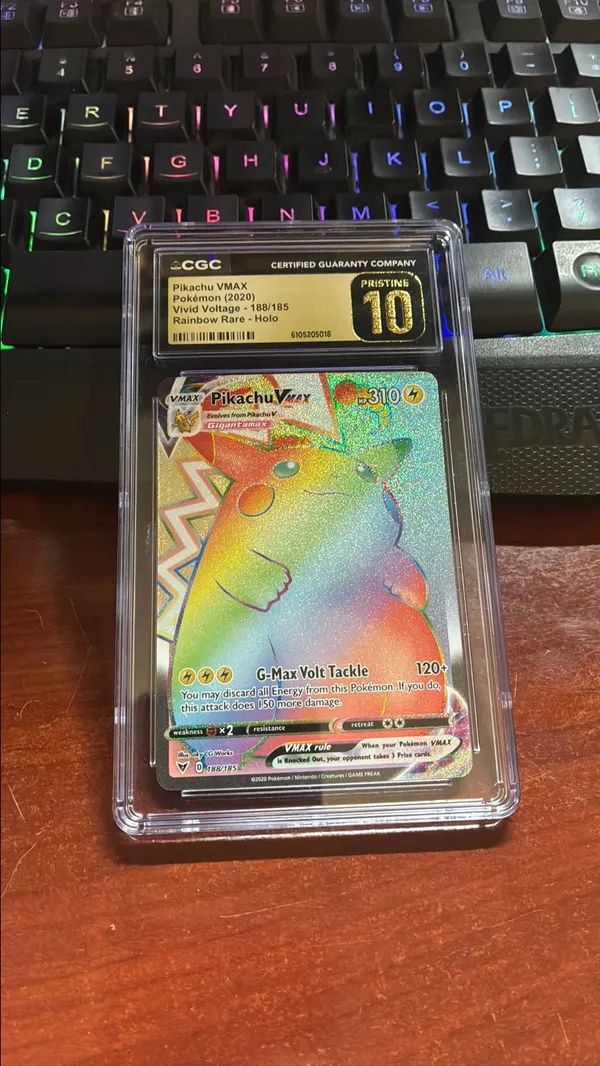 rainbow rare pikachu vmax card Pokemon METAL - VMAX- Pokmon Hit Points310 HP Form Pikachu VMAX Hyper Secret Rainbow