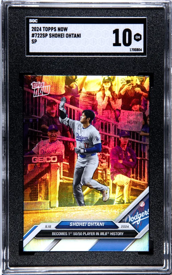 🔥2024 MLB TOPPS NOW® Card 772SP Shohei Ohtani 50/50 SP SGC 10 GEM!🔥