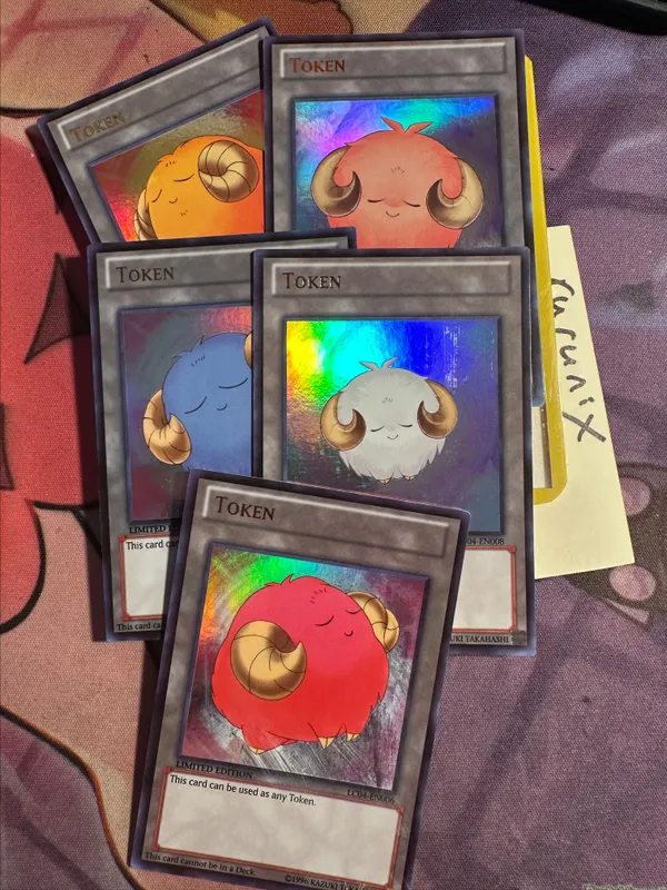 Yugioh Sheep Token 5 different color pink orage blue yellow  Whatnot:  Shop, Sell, Connect