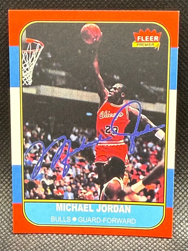 1986-87 Fleer Michael Jordan #57 (RC) REPRINT Facsimile Auto