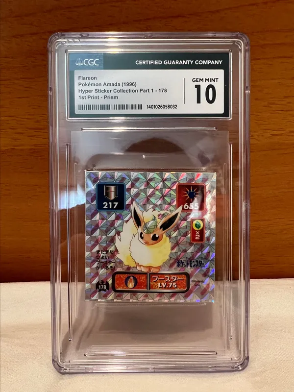 1996 Pokemon Flareon Amada Prism Hyper Sticker CGC 10  Whatnot: Shop,  Sell, Connect