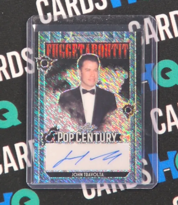 2024 Leaf Metal Pop Century Fuggetaboutit Blue Shimmer JOHN TRAVOLTA