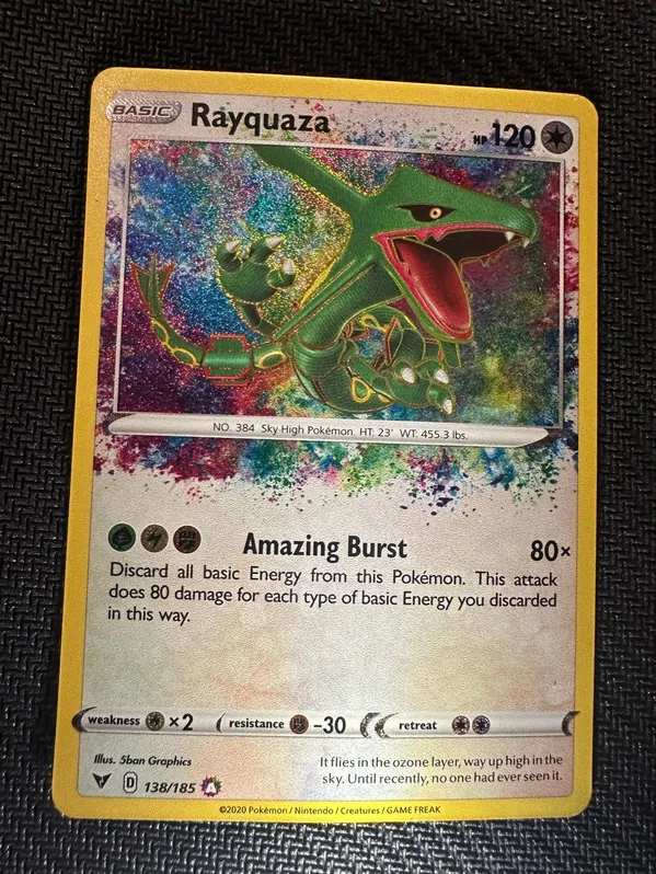 rayquaza pokemon card 138 185 - - 138/185 have for your premier collection. Rayquaza 138/185 Amazing Rare Holo