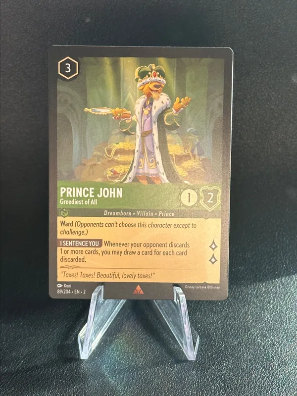 Disney Lorcana Prince John Rare Non-foil 89/204  Whatnot: Shop, Sell,  Connect
