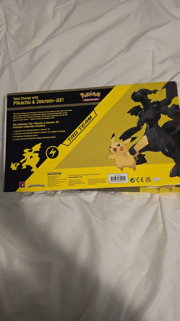 pokemon trading card game pikachu and zekrom-gx premium collection Pokemon Trading Card Game 2019 GX Tag Team Pikachu & Zekrom-GX, Eevee & Snorlax-GX, Celebi & Venusaur-GX Set of 3 Tins main image 0