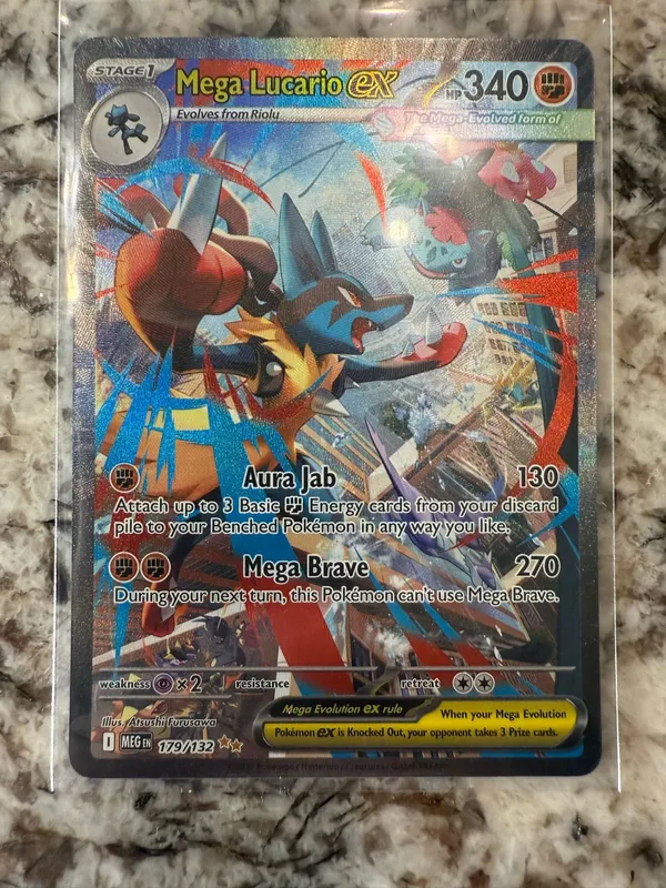 2025 Pokemon Mega Evolution #179/132 Mega Lucario ex Special Rare PSA 10