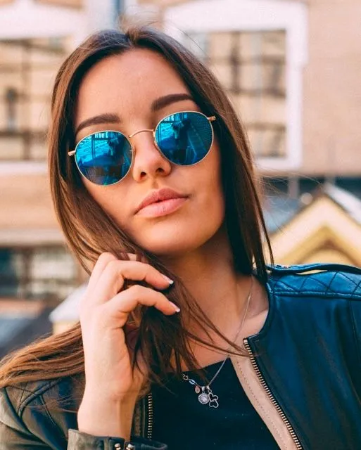 Blue Mirror Rb3447 Blue Polarized Ray-Ban Sunglasses Round