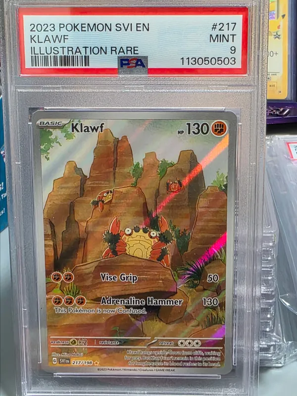 klawf 130 pokemon card value Klawf - 105/182 main image 1
