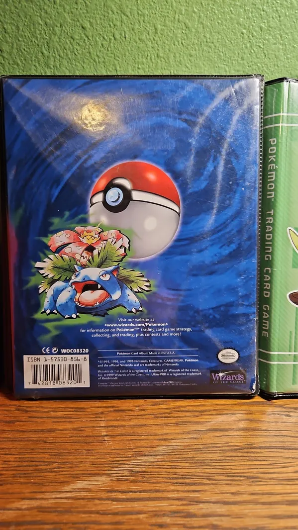 pokemon trading card game binder 1999 Pokémon Official Blockbuster Zipper Vintage (Used) 3PC 1999 Pokemon TCG Sealed