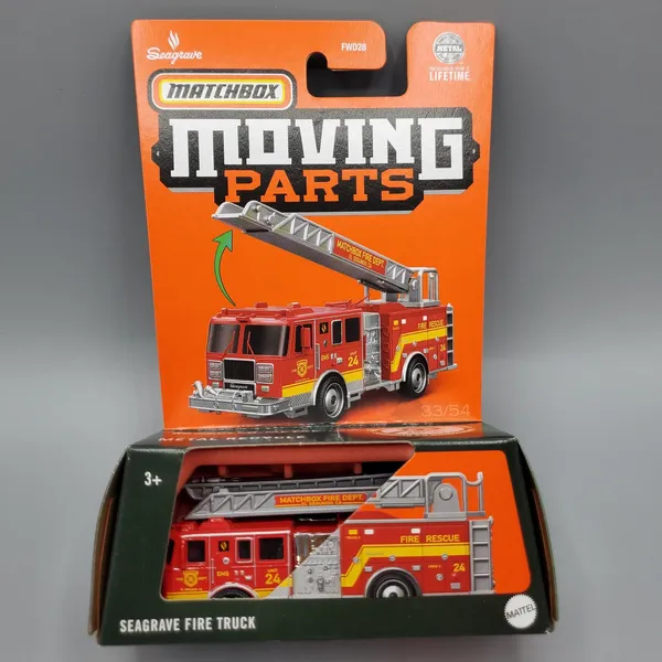 Matchbox Moving Parts Series Red Seagrave Fire Truck · Whatnot