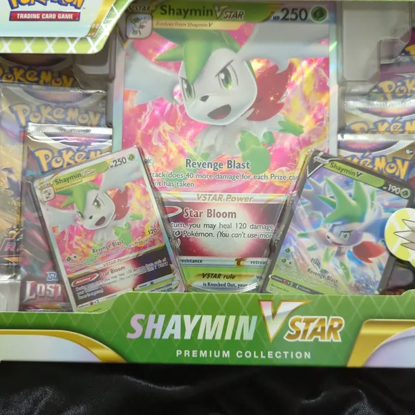 pokmon trading card games shaymin vstar premium collection Pokmon TCG Shaymin Vstar Premium Collection with Booster Packs