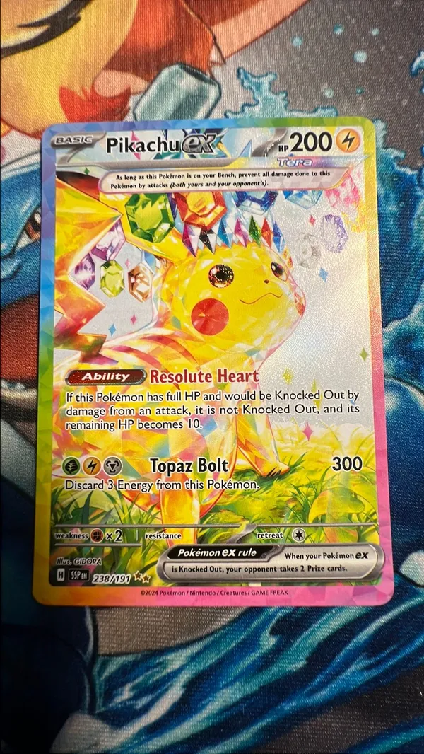 238 191 pokemon card Surging Sparks Pikachu EX 238/191 : r/pokemoncards
