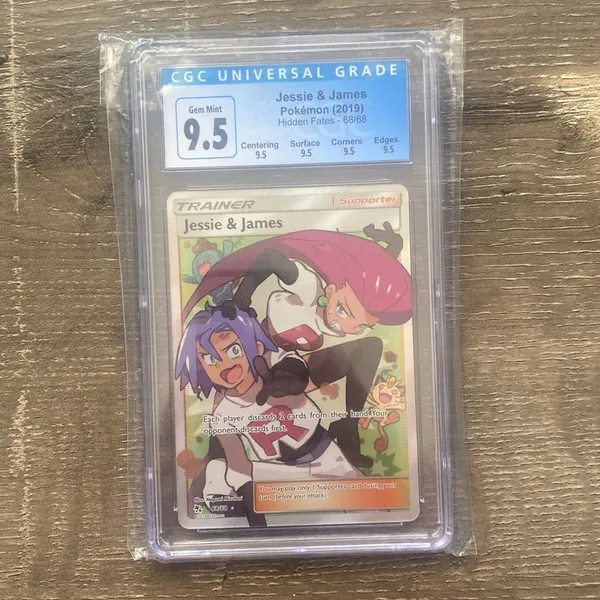 james pokemon card Amazon.com: Jessie & James 58/68 - Hidden Fates - Holo Rare main image 1