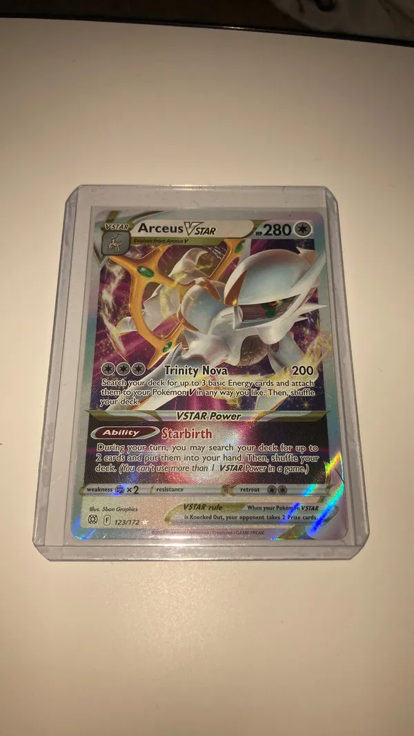 arceus vstar 123/172 brilliant stars - ultra rare pokemon card Starbirth During your turn Arceus VSTAR Brilliant Stars 123/172