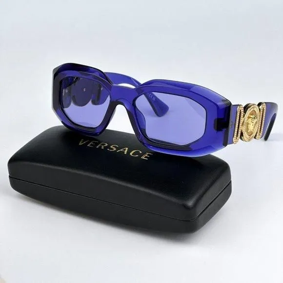 NEW Versace VE4425U MEDUSA BIGGIE 54191A Purple Transparent Unisex