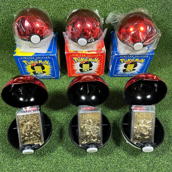 gold pokemon cards from burger king RED "23k Plated" Set of 6 Toys Complete Set of 6 Burger