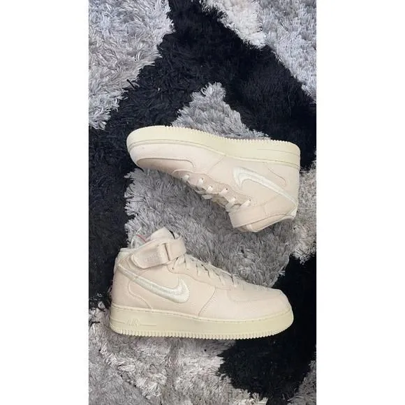 Size Nike Air Force Mid x Stussy Fossil 2022 · Whatnot: Shop
