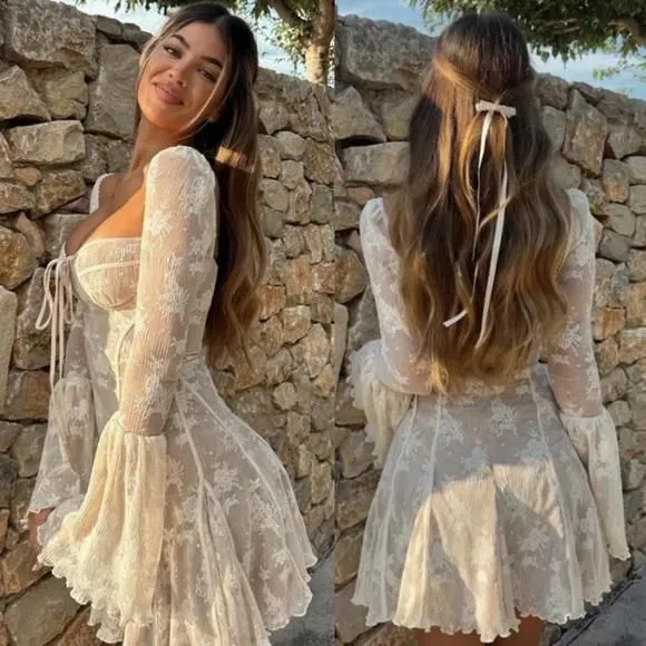 House of CB 'Analissa' Vintage Cream Lace Corset Dress NWOT size S