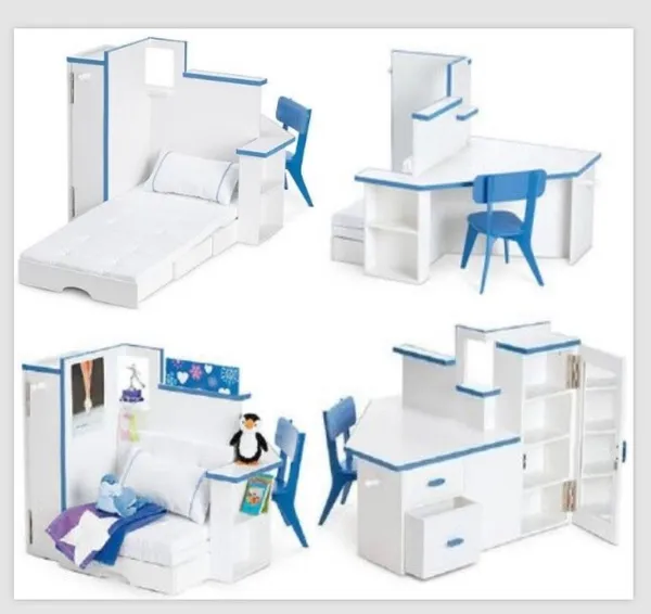 American Girl 18" Doll MIA BEDROOM & ACCESSORIES Desk Chair Pillow Bed