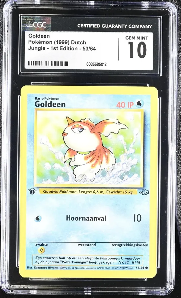 goldeen pokemon card value - (53) - Jungle discard an energy from your opponents Active Pokémon.) Goldeen 1st Edition Jungle Pokemon