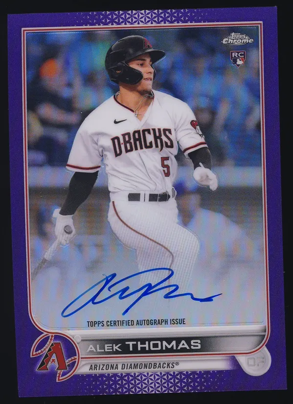 2022 Topps Holiday Alek Thomas Autograph shops /250 Diamondbacks