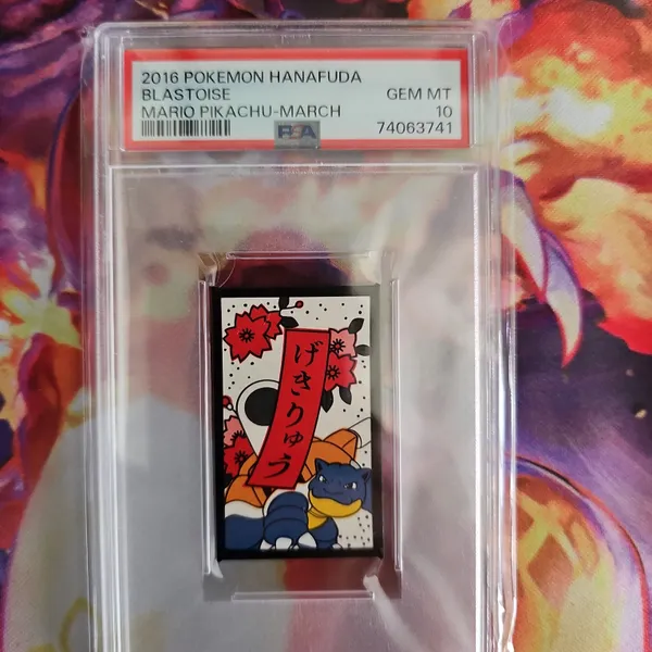 2016 Pokemon Hanafuda Mario Pikachu Blastoise Mario Pikachu
