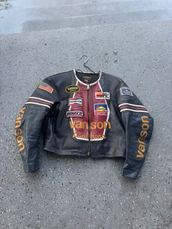 Vanson star leather jacket size 46 · Whatnot: Shop, Sell, Connect