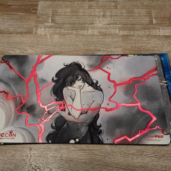 マジックコン2025 限定プレイマット　稲妻/Lightning Bolt Magic Con Las Vegas 2025 Exclusive Foil Playmat Lightning