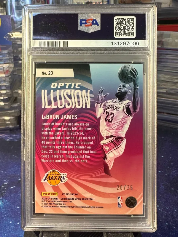 2023 Contenders Optic LeBron James Optic Illusion /25 POP 2