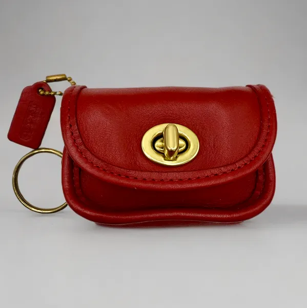 Vintage Coach City Key Fob Red Turn Rock 小物 Old Coach City Key