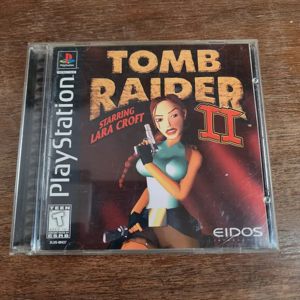 Sony Playstation One Black Label Tomb Raider II 2 Starring Lara Croft ...