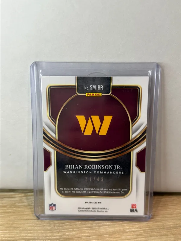 Brian Robinson Jr. 2023 Panini Select Pruple Prizm RPA # 37/49
