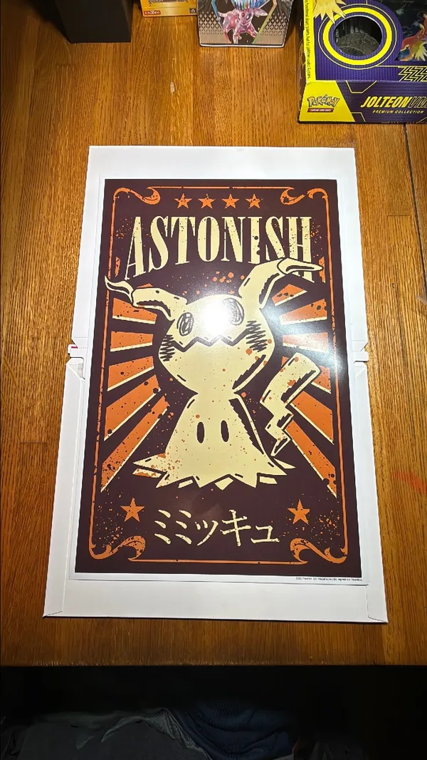 Rare 2021 Mimikyu Pokémon Center Poster 17'' L X 11'' W · Whatnot