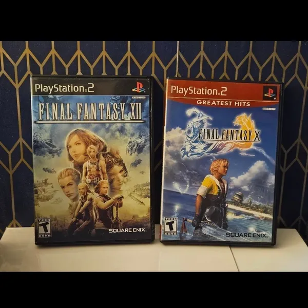 Final Fantasy PlayStation 2 Game Bundle (FF X& FF XII)CIB Pre-owned ...