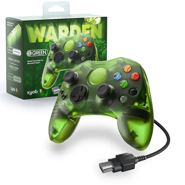 XYAB Microsoft Original Xbox® GREEN WARDEN Wired Controller
