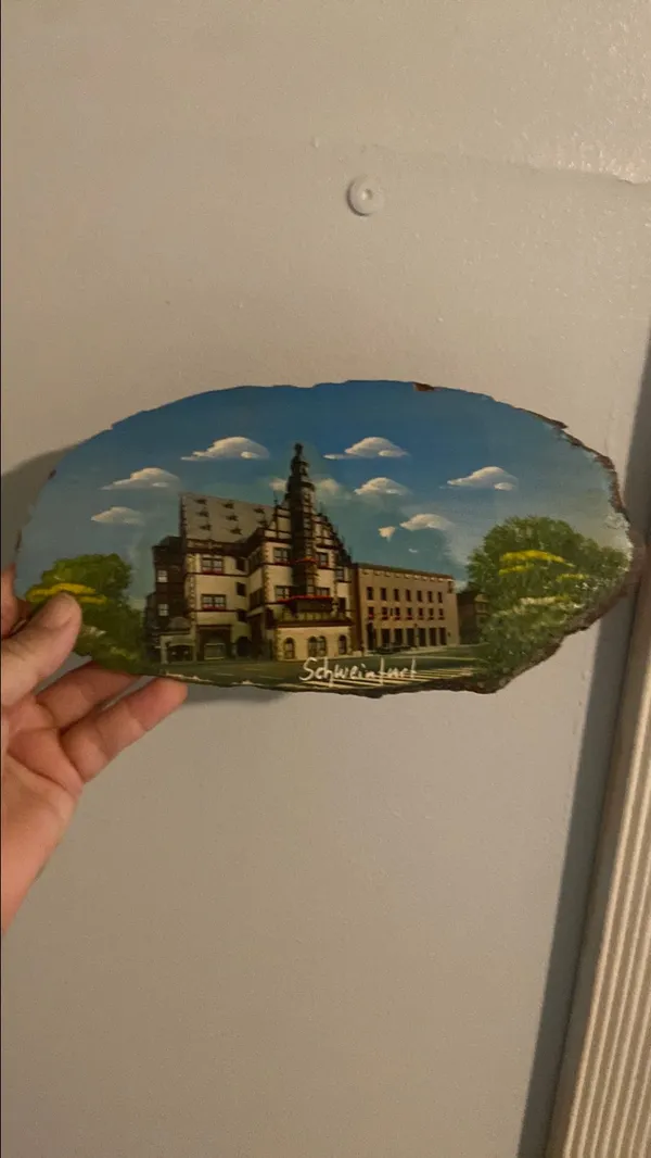 Painted scenery of Schweinturt on slice of wood · Whatnot: Shop, Sell ...