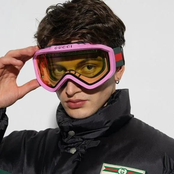 GUCCI - 【新品未使用】GUCCIグッチGG1210S-004 ゴーグル スキーマスク NEW Gucci GG1210S 004 Pink Yellow GG Infrared Logo ZEISS Ski